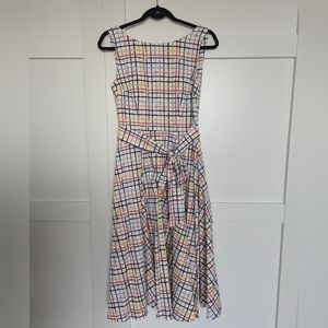 NWT Modcloth Frances Watercolour Gingham Swing Dress Size 4